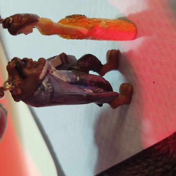 Original, so far, One of a kind, mini Beauty and the Beast Dangle Earrings. - Picture 4 of 4